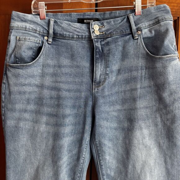 Hudson Midrise Straight Leg Blue Denim Jeans Women's Size 14 Festival Casual - Picture 2 of 12